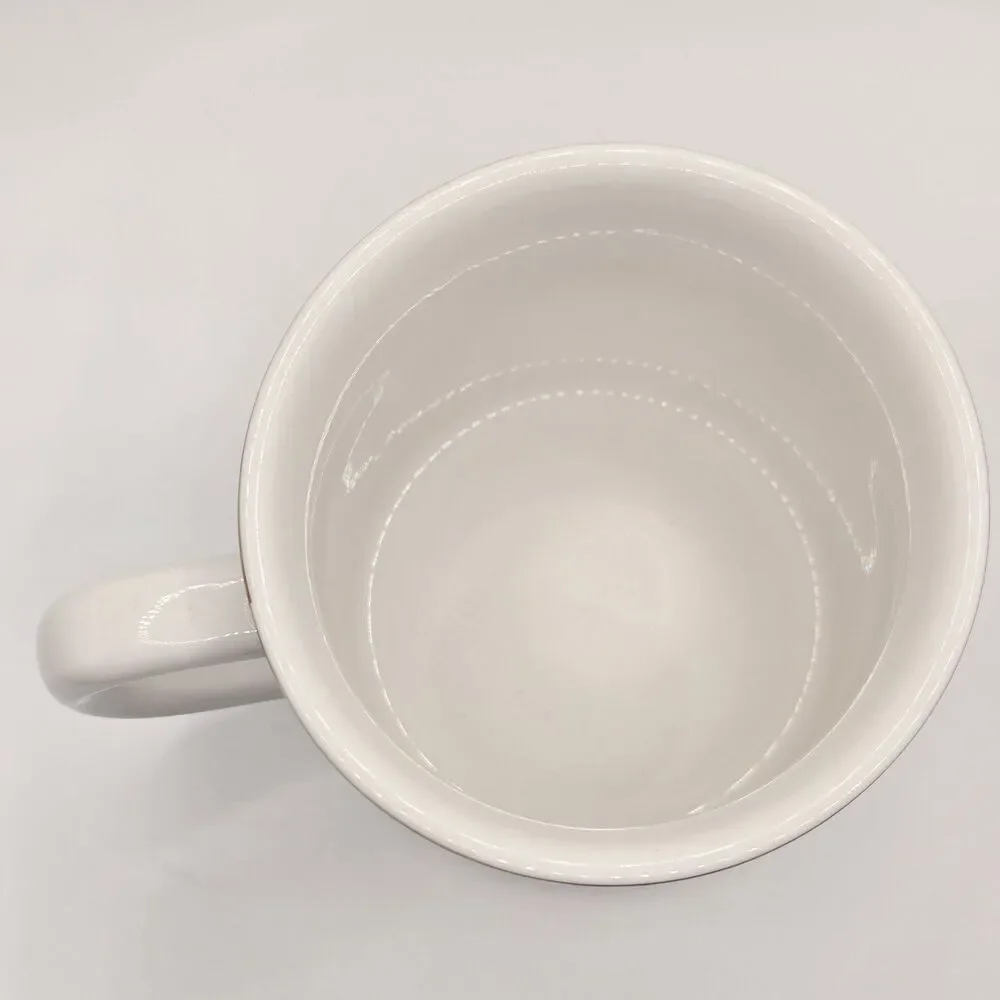 POTTERY BARN STEWART PLAID (D) INITIAL COFFEE MUG